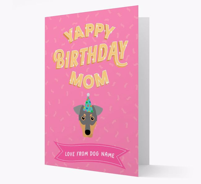 Yappy Birthday Mom : Personalized {breedCommonName} Card